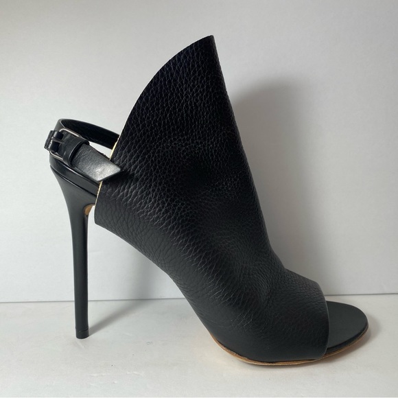 Balenciaga open toe slingback sandals heels black 37 7 - Picture 2 of 9